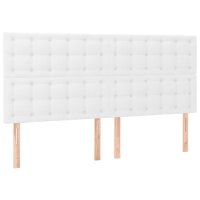 Immagine prodotto di vidaXL Testiere 4 pz. Bianco 90x5x78/88 cm Similcuoio