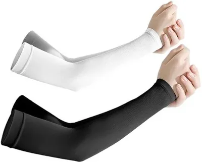 Produktbild von Sportarmwärmer mit UV-Schutz - 2 Stück - Kompressions - Sport - Polyester - UPF 50+ Schutz - Sportmanschetten