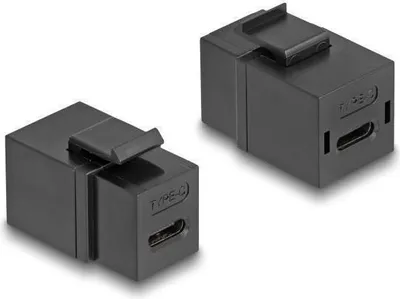 Immagine prodotto di DELCOK Keystone Modul USB-C 2.0 Buchse zu Buchse schwarz
