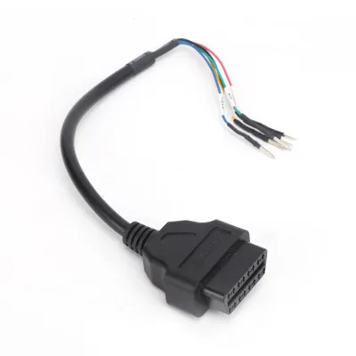 Image de Connecteur adaptateur de test de câble 16 broches pour câblage OBD/OBD2 universel pour automobiles et motos