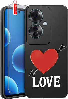 Image de Étui pour Oppo Reno11 F 5G Motifs | Cœur de la Saint-Valentin | Étui + verre de protection 9H