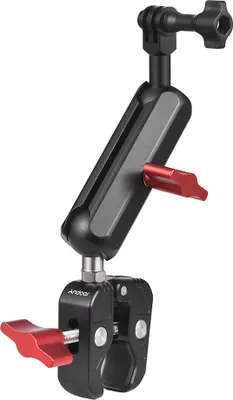Produktbild von Andoer Kamerahalterungen, Klemmhalterung, Fahrradlenker-Adapterhalterung, Aluminiumlegierung, 10 kg/22 lbs Tragfaehigkeit mit zwei 360¡ã drehbaren Kugelkoepfen mit Sportkamera-Adapter, kompatibel mit DJI GoPro Hero 11/10/9/8/7, Insta360 One/X2/X3 und anderen Action Kameras