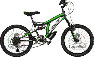 Obrázok produktu pre Detský bicykel Horský Canellini COLORADO 20" - 6 rýchlostí - Titánovým/Zelená