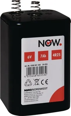 Produktbild von Blockbatterie 6 V 7 Ah für Baustellenleuchten und Handscheinwerfer, 24 Stück