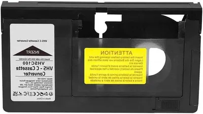 Obrázok produktu pre Prevodník VHS-C, video adaptér, čierny, pre prehrávače VHS, nie pre 8 mm