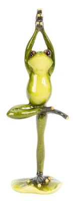 Produktbild von Froschfigur Zenoro Yoga Deko grün 24 cm