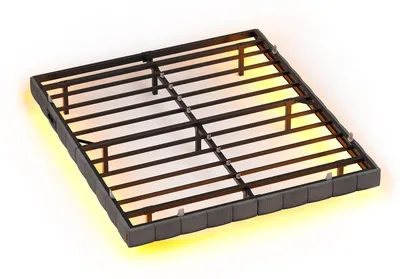 Productafbeelding van Bedframe 160 x 200 cm met LED-verlichting | Grijs | 160x200x26 cm