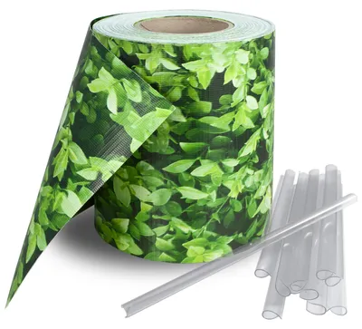 Produktbild von Sichtschutzstreifen inkl. 30 Befestigungsclips Zaunblende 35 m Rolle 19 cm PVC Zaunfolie Windschutz Doppelstabmatten , Länge:245m (7x 35m);Farbe:Buchsbaum