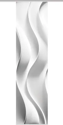 Produktbild von Schiebegardine JAIR in Seidenoptik - Wellen Digitaldruck, 245x60 cm, mit Zubehör