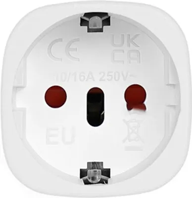 Image de INF Adaptateur de Voyage UE vers Afrique du Sud - Noir, Design Compact Blanc