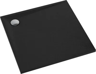 Produktbild von Sellon24® Duschtasse Duschwanne extraflache Acrylwanne Steinoptik Schwarz 80x80x3