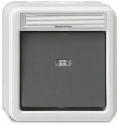 Produktbild von GIRA 011630 Wipp-Kontrollschalter Aus-Wechsel BSF WG AP IP44 Grau