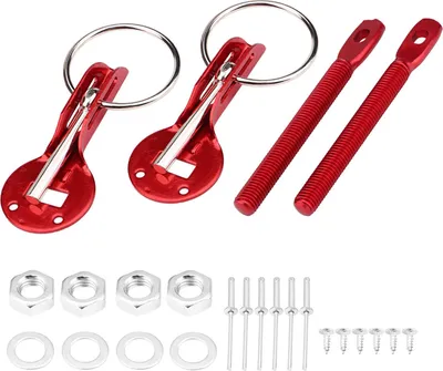 Produktbild von Universeller Motorhauben-Haubenstift-Verriegelungssatz für Rennsportwagen, Rot