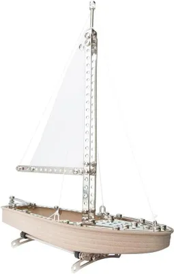 Productafbeelding van Metalen Bouwdoos - Botenset Constructie - Modellen Bouwen - Veelzijdige Set - 290 Delen - Meerkleurig