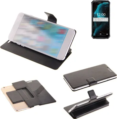 Produktbild von K-S-Trade Schutzhülle kompatibel mit Doogee S68 Schutzhülle Flip Cover Klapphülle Wallet Case Slim Handyhülle bookstyle schwarz