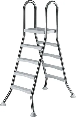Produktbild von Poolleiter Edelstahl für Hochbecken mit 120 cm höhe | V2A Edelstahl rostfrei