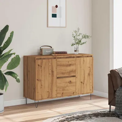 Immagine prodotto di vidaXL Credenza Artisan in rovere 101,5x35x70 cm Materiale a base di legno