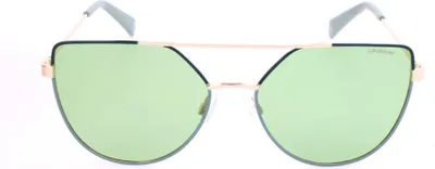 Productafbeelding van Polaroid zonnebrillen voor dames, maat: one size, kleur: groen-groen, goud