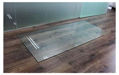 Produktbild von Rechteckige Saisonplatte 120x70cm - Kamin-Vorlegeplatte aus Klarglas