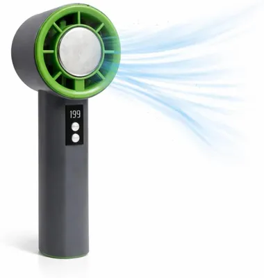 Produktbild von Handventilator Mini Ventilator mit Kühlfunktion bis zu 5 °C – USB-C wiederaufladbar tragbar – Taschenventilator für unterwegs (Grau)