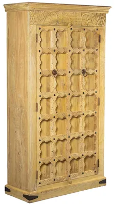 Holzschrank mit 2 Türen, natur, 100x40x180 cm