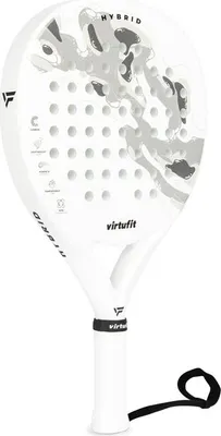 Produktbild von VirtuFit Hybrid Padel-Schläger Weiß Grau 365 g