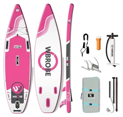 Obrázok produktu pre Doska na paddleboarding, nafukovacia, nosnosť 200 kg, ružová