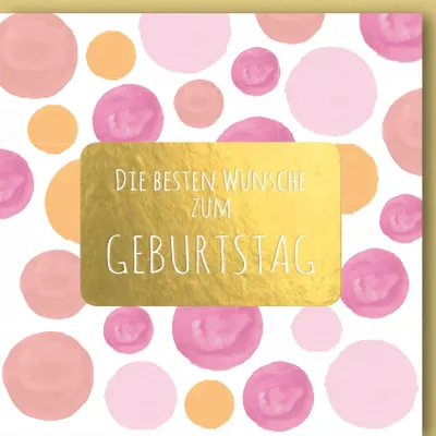 Produktbild von Geburtstag - Glückwunschkarte im Format 14,5 x 14,5 cm mit Umschlag 8