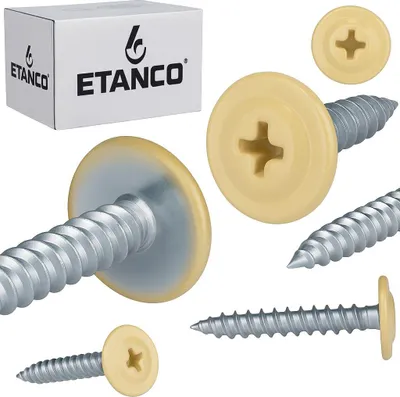 Immagine prodotto di ETANCO GM-S viti autofilettanti per lamiera a testa piatta RAL 1015 avorio chiaro 4,2 x 16 mm 250 pz.