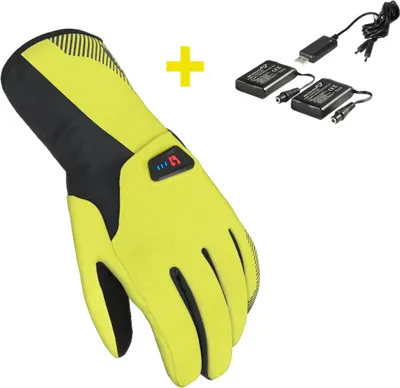 Produktbild von Macna Spark beheizbare Fahrrad Handschuhe Kit, gelb/schwarz, L