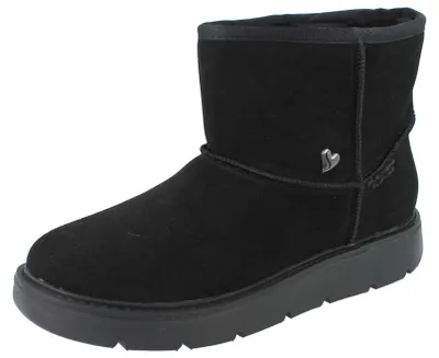 Produktbild von SKECHERS Slip-ins Keepsakes Cozy Damen Boots schwarz Veloursleder - Größe: 39