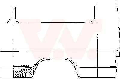 Produktbild von VAN WEZEL Seitenwand Reparaturblech passend für MERCEDES-BENZ T1 Kasten (602) T1 Bus (601) T1 Kastenwagen (601, 611) T1 Bus (602)