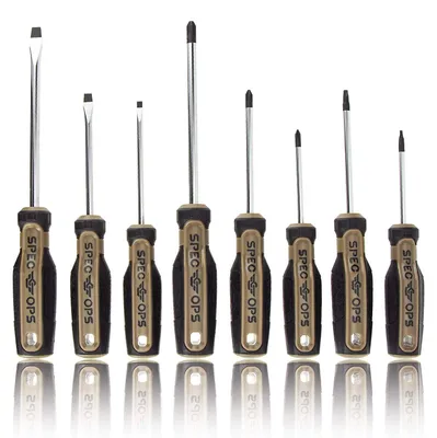 8-teiliger Schraubendrehersatz, Phillips, Schlitz, Vierkant, magnetisch