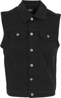 Produktbild von Urban Classics Denim Vest, Größe: Xxl; Farbe: Black/Raw