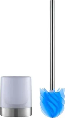 Produktbild von WC-Bürstengarnitur Loomaid edelstahl/blau mit Silikonkopf