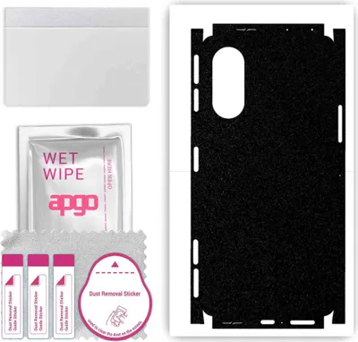 Produktbild von apgo Rückseite + Seiten Schutzfolie, Skin, kompatibel mit Xiaomi Redmi K40 Gaming, Hinten Displayschutzfolie aus Vinylfolie, kratzfest, einfache Montage - Mattschwarz
