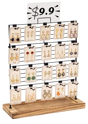 Produktbild von Holz-Ohrstecker-Organizer mit 20 Abnehmbaren Haken