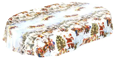 Produktbild von Tischdecke Weihnachten 140x140 cm ANRO Weihnachtsmorgen rot Schnittkante
