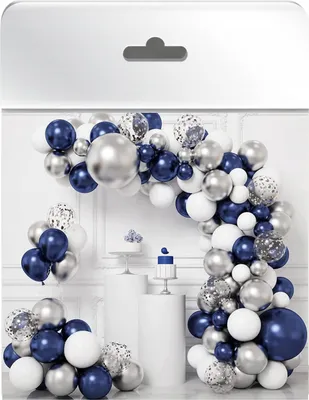 Image de Ensemble de rideaux décoratifs avec guirlande de ballons pour fête d'anniversaire