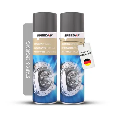 Produktbild von SPEEDAP Bremsenreiniger 500 ml 2er Set | Entfernt Öl, Fett, Silikon & Schmutz | Bremsscheiben & Metallteile | Rückstandsfrei & schnell ablüftend |  Germany