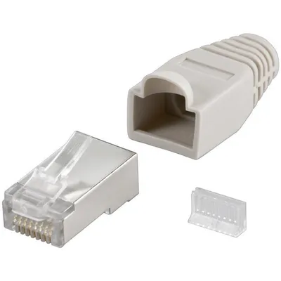 Zdjęcie produktu dla Goobay 68746, RJ-45, Szary, Męska, Prosty, Cat5e, S/UTP (STP)