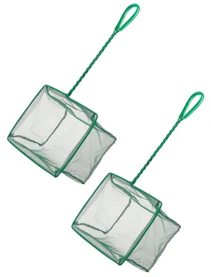 Obrázok produktu pre Sada sieťok na akváriové ryby, zelená sieťka, jemná sieťovina, 20x15 cm