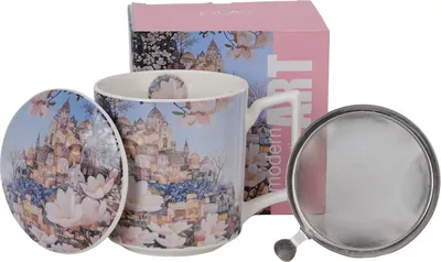 Image de Tasse en porcelaine avec passoire à thé Modern City Of Magnolias