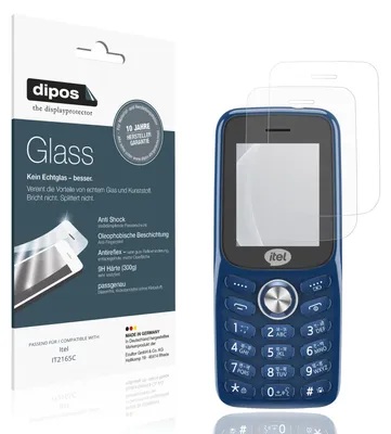 Produktbild von 2x Schutzfolie für Itel IT2165C matt - Anti-Shock 9H Folie dipos Glass Kunststoffglas