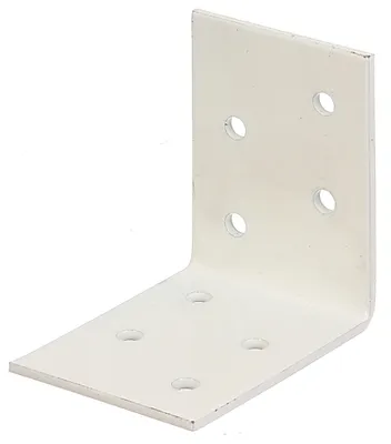 Immagine prodotto di Alberts 846497 Connettore angolare, zincato, plastificato bianco, 50 x 50 x 40 mm, set da 50