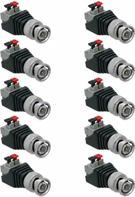 Produktbild von 10x BNC Adapter Stecker > 2-Pin Terminal Block Druck Klemmen BNC Kabel Verbinder
