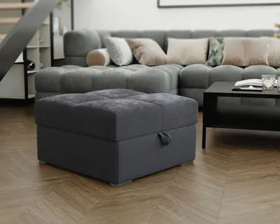 Produktbild von Masseno Polsterhocker MIZA Pouf Grau 65x65 cm