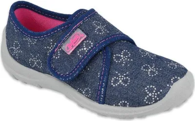 Produktbild von Mädchen Hausschuhe Befado 560x148 Blau, Klettverschuss