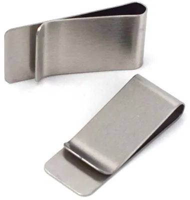 Immagine prodotto di Portamonete - Portamonete per banconote - 2 pezzi - Argento - Portamonete - Acciaio inossidabile - Portamonete - Portamonete - CHPN