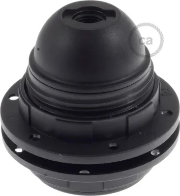 Immagine prodotto di Creative-Cables Kit portalampada E27 in termoplastica con Doppia ghiera per Paralume - Nero